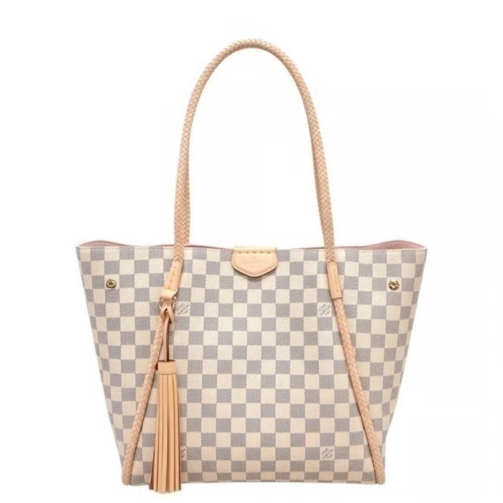 Louis Vuitton Propriano Tote Bag Damier Azur Leather White -Like New- 20… - Picture 3 of 16